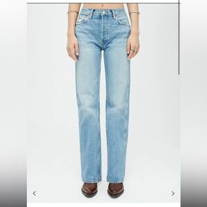Re/Done High Rise Loose Jeans in Worn Blue